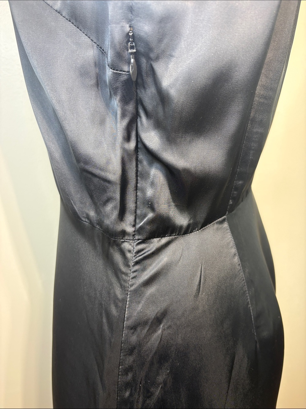 Wilfred Sonnet Slip Dress Black Satin Lace Trim Midi Dress Size 4 | Aritzia - Picture 7 of 12
